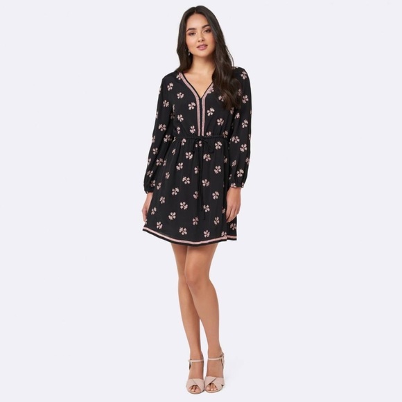 FOREVER NEW Dahlia Day Embroidered Long Sleeve Mini Dress - Picture 8 of 16
